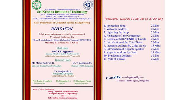 Recent Trends in Computer Science & Information Technology by CSE Department